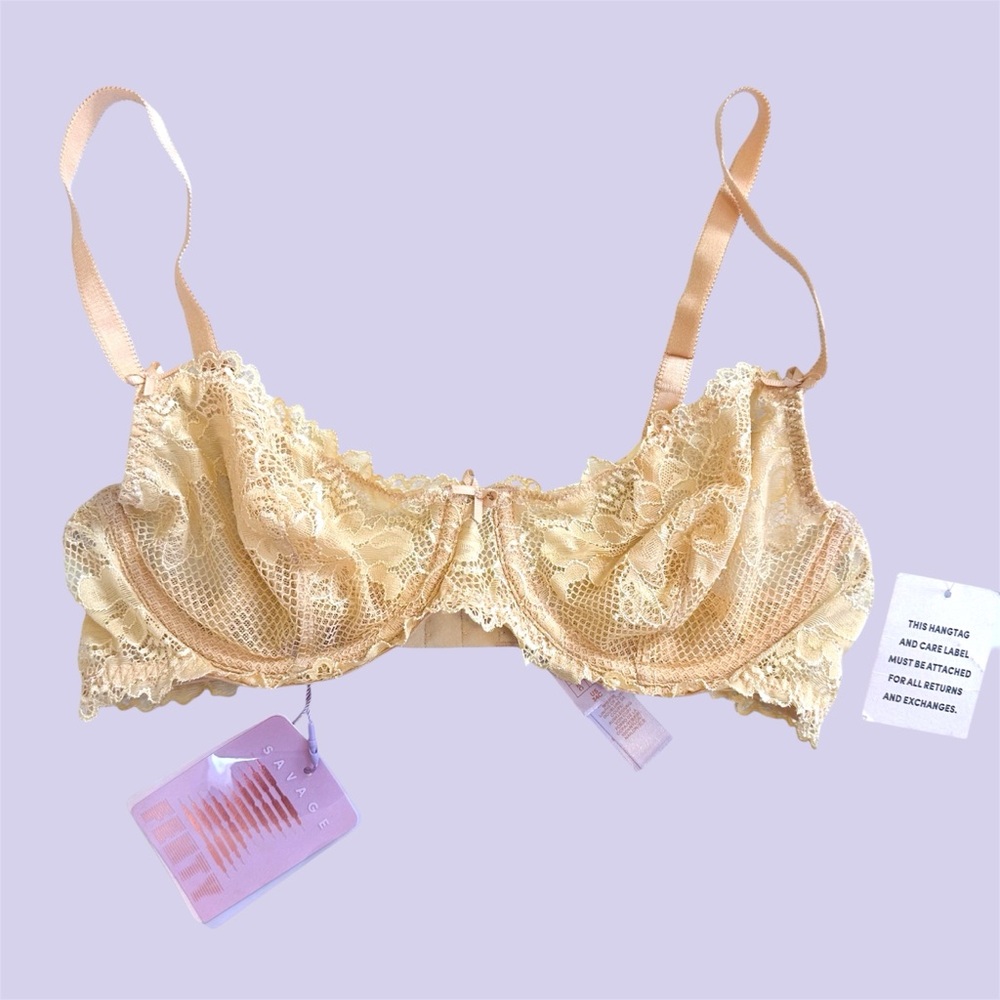 NWT savage x fenty nude lace bra